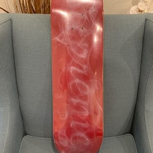 Supreme smoke skateboard deck red